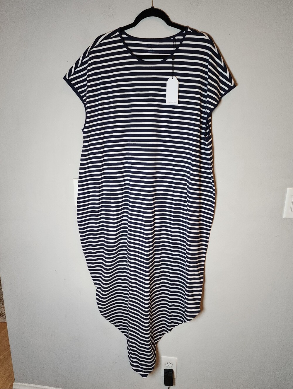 NWT Universal Standard Pima Cotton Iconic Geneva Dress Navy White Stripe 3X - Picture 9 of 16